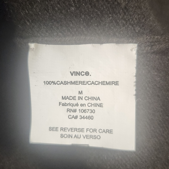 VINCE Brown Cashmere Tunic Sweater Dress V-Neck Sz M - Picture 6 of 6